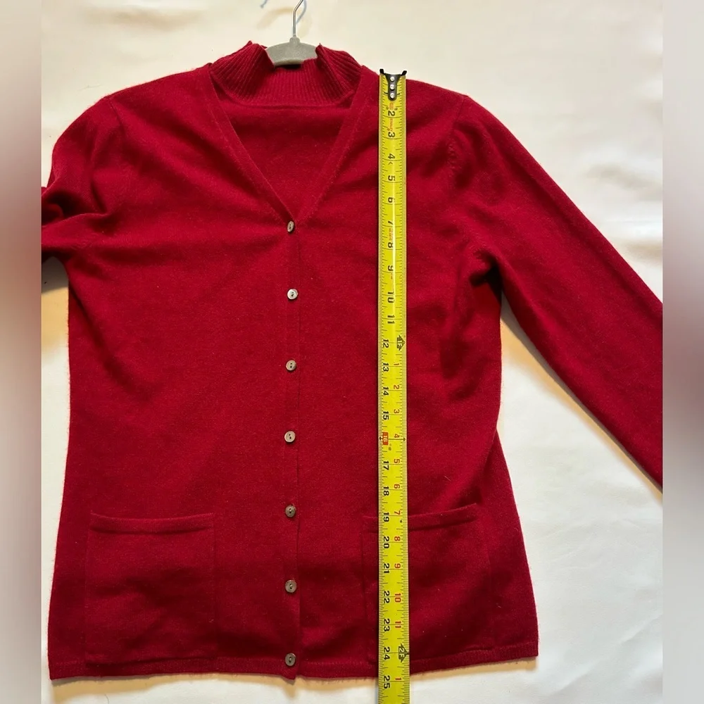 Daniel Bishop 100% Cashmere Red Twin Set size M